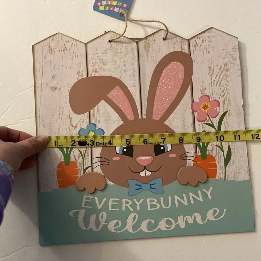 Easter decor Every bunny welcome front door sign NEW decor